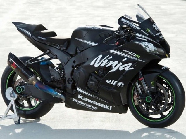 Acquista Carena Moto Kawasaki ZX10R 2016-2020 - Nero Opaco Bianco Elf Ninja