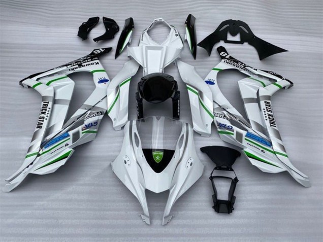Acquista Carena Moto Kawasaki ZX10R 2016-2020 - Bianco Argento Verde Blu Nero Trick Star