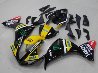 Acquista Carena Moto Yamaha YZF R1 2012-2014 - Giallo Bianco Nero Rosso Verde Mostro