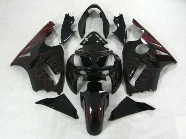 Acquista Carena Moto Kawasaki ZX12R 2002-2006 - Nero Lucido Borgogna Fiamma