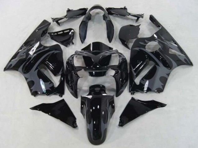 Acquista Carena Moto Kawasaki ZX12R 2002-2006 - Nero Lucido Grigio Tribal