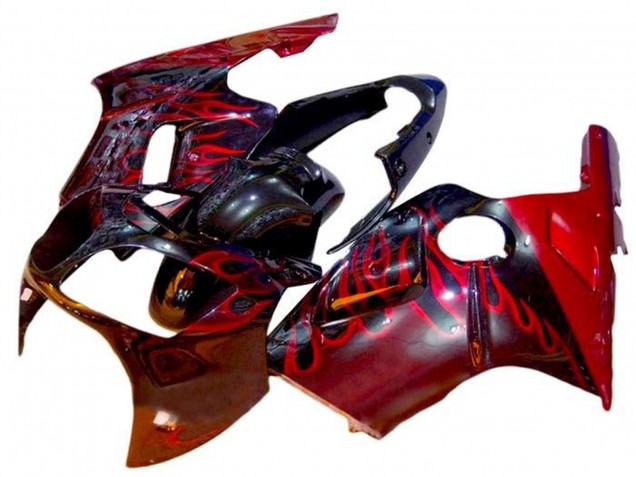 Acquista Carena Moto Kawasaki ZX12R 2002-2006 - Nero Lucido Rosso Fiamma