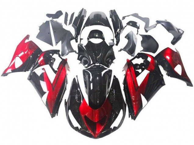Acquista Carena Moto Kawasaki ZX14R ZZR1400 2006-2011 - Rosso Nero Lucido