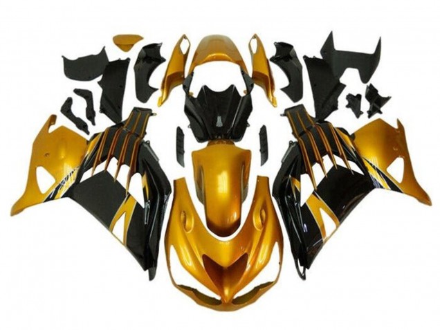 Acquista Carena Moto Kawasaki ZX14R ZZR1400 2012-2024 - Oro Nero Lucido