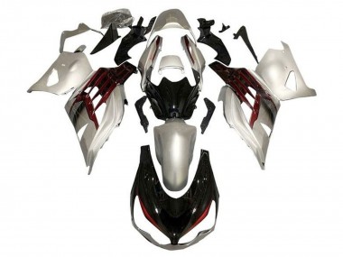 Acquista Carena Moto Kawasaki ZX14R ZZR1400 2012-2024 - Argento Nero Lucido Rosso