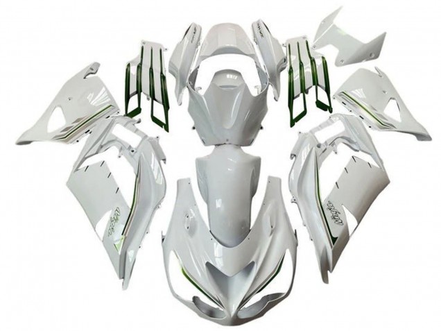 Acquista Carena Moto Kawasaki ZX14R ZZR1400 2012-2024 - Bianco Verde Argento Banda
