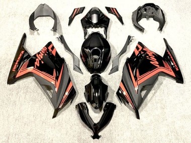 Acquista Carena Moto Kawasaki EX300 2013-2024 - Nero Lucido Arancia
