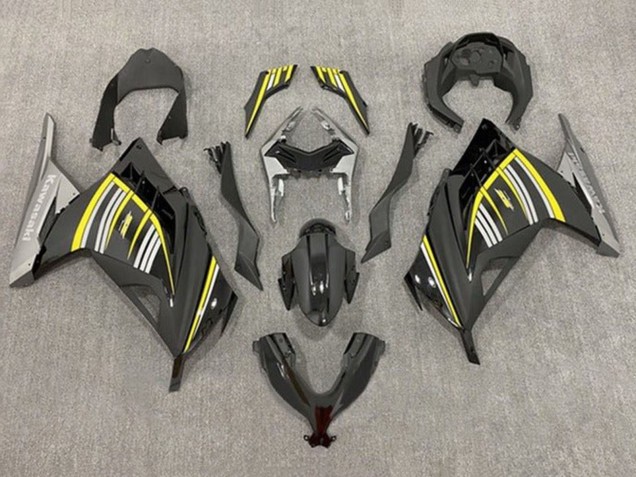 Acquista Carena Moto Kawasaki EX300 2013-2024 - Giallo Argento Nero Lucido Nero Opaco