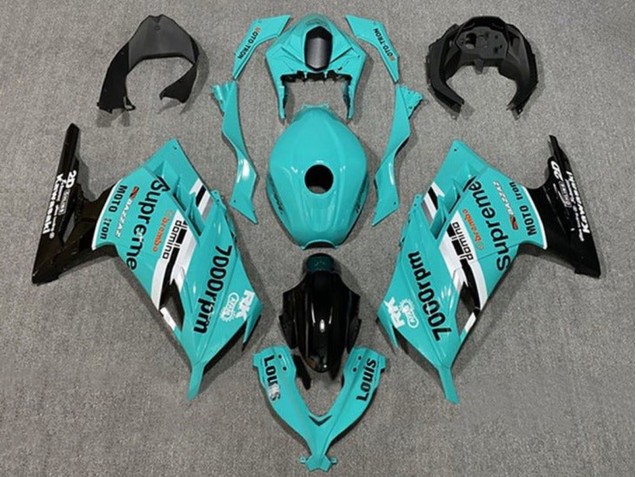 Acquista Carena Moto Kawasaki EX300 2013-2024 - Blu Bianco Nero Supreme
