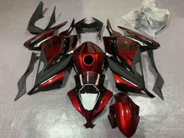 Acquista Carena Moto Kawasaki EX300 2013-2024 - Rosso Nero Bianco