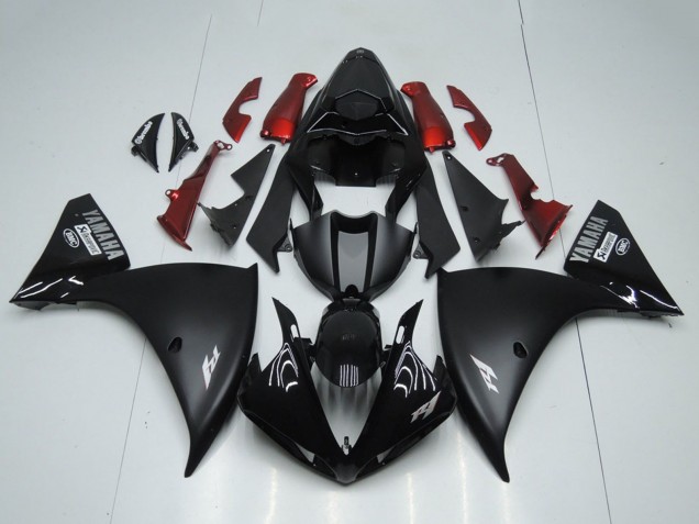 Acquista Carena Moto Yamaha YZF R1 2012-2014 - Nero Lucido Nero Opaco Rosso