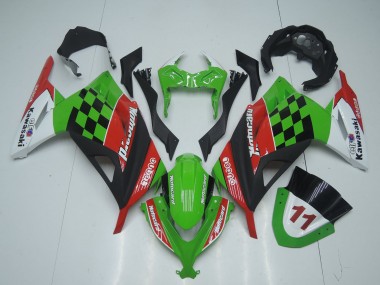 Acquista Carena Moto Kawasaki EX300 2013-2024 - Verde Bianco Rosso Nero Motocard