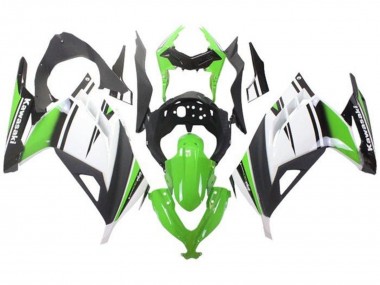 Acquista Carena Moto Kawasaki EX300 2013-2024 - Verde Bianco Nero Nero Opaco