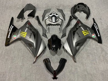 Acquista Carena Moto Kawasaki EX300 2013-2024 - Grigio Opaco Nero Giallo Mostro