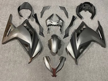 Acquista Carena Moto Kawasaki EX300 2013-2024 - Argento Nero Opaco