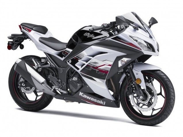 Acquista Carena Moto Kawasaki EX300 2013-2024 - Bianco Nero Rosso Accents