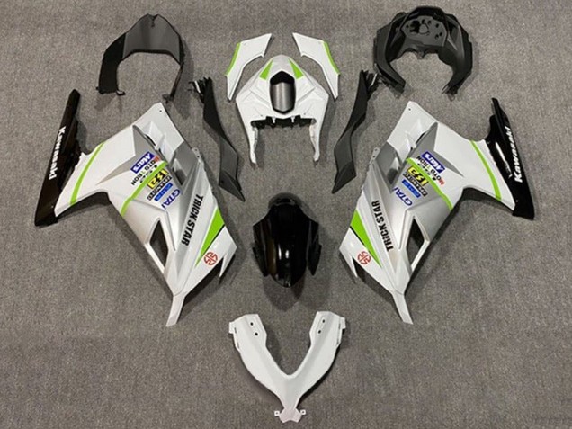 Acquista Carena Moto Kawasaki EX300 2013-2024 - Bianco Argento Verde Nero