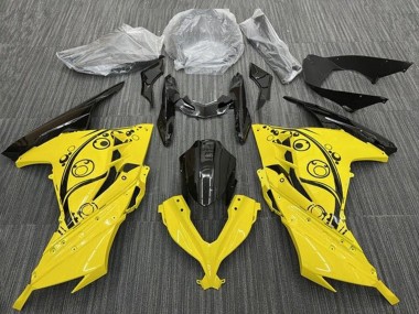 Acquista Carena Moto Kawasaki EX300 2013-2024 - Giallo Nero Cerchi