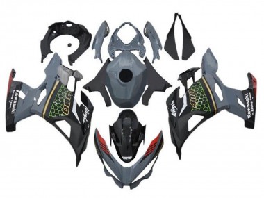 Acquista Carena Moto Kawasaki Ninja 400 2018-2024 - Grigio Nero Rosso Honeycomb