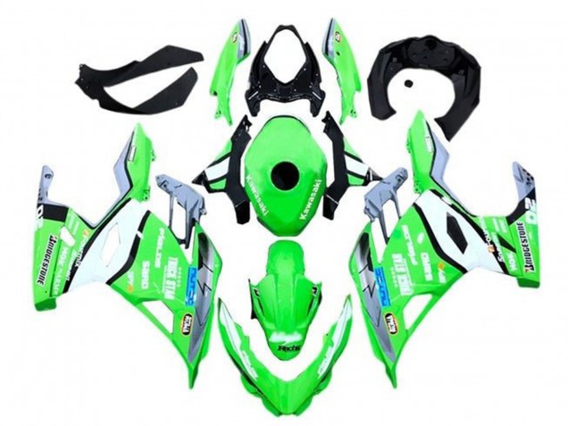 Acquista Carena Moto Kawasaki Ninja 400 2018-2024 - Verde Grigio Nero Blu Trick Star Bridgestone