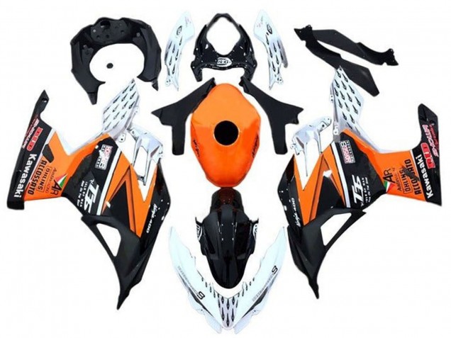 Acquista Carena Moto Kawasaki Ninja 400 2018-2024 - Arancia Bianco Nero