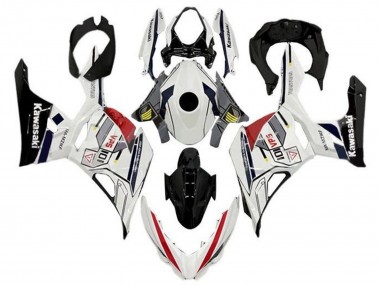 Acquista Carena Moto Kawasaki Ninja 400 2018-2024 - Bianco Grigio Giallo Rosso Nero Banda