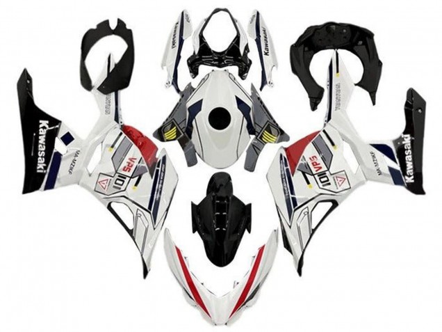 Acquista Carena Moto Kawasaki Ninja 400 2018-2024 - Bianco Grigio Giallo Rosso Nero Banda