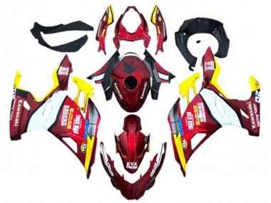 Acquista Carena Moto Kawasaki Ninja 400 2018-2024 - Rosso Giallo Bianco Blu Eva Corsa