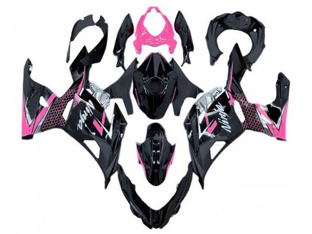 Acquista Carena Moto Kawasaki Ninja 400 2018-2024 - Nero Lucido Rosa Bianco