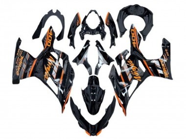 Acquista Carena Moto Kawasaki Ninja 400 2018-2024 - Nero Lucido Arancia Grigio
