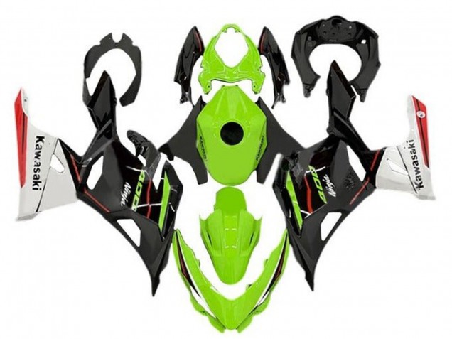 Acquista Carena Moto Kawasaki Ninja 400 2018-2024 - Verde Nero Bianco Rosso
