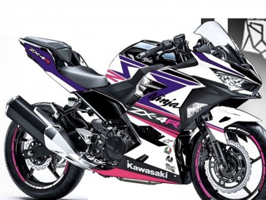 Acquista Carena Moto Kawasaki Ninja 400 2018-2024 - Bianco Viola Rosa