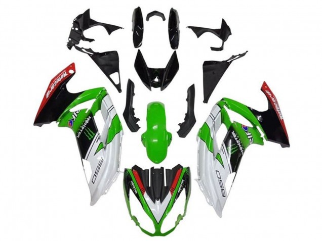 Acquista Carena Moto Kawasaki Ninja 650 EX650 2012-2016 - Bianco Verde Nero Rosso Mostro