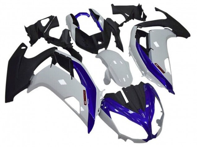 Acquista Carena Moto Kawasaki Ninja 650 EX650 2012-2016 - Bianco Blu Nero Opaco