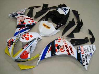 Acquista Carena Moto Yamaha YZF R1 2012-2014 - Bianco Arancia Giallo Blu Nero Pepe Phone