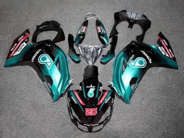 Acquista Carena Moto Kawasaki Ninja 650 EX650 2012-2016 - Blu Nero Lucido Petronas