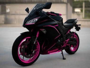 Acquista Carena Moto Kawasaki Ninja 650 EX650 2017-2019 - Nero Lucido Rosa Banda