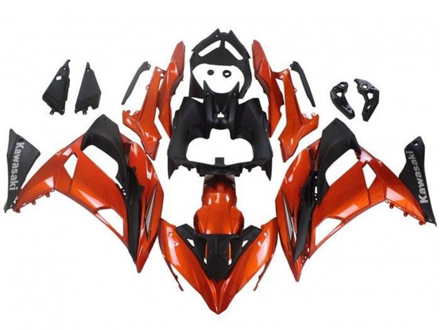 Acquista Carena Moto Kawasaki Ninja 650 EX650 2017-2019 - Arancia Nero Opaco