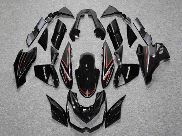 Acquista Carena Moto Kawasaki Z1000 2010-2013 - Nero Lucido Rosso Banda