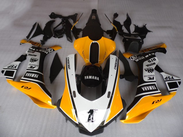 Acquista Carena Moto Yamaha YZF R1 2015-2019 - Arancia Bianco Nero Motul YSP