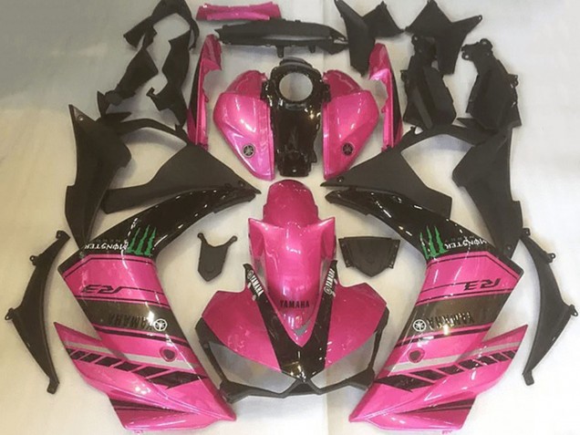 Acquista Carena Moto Yamaha YZF R3 2015-2018 - Rosa Nero Verde Mostro