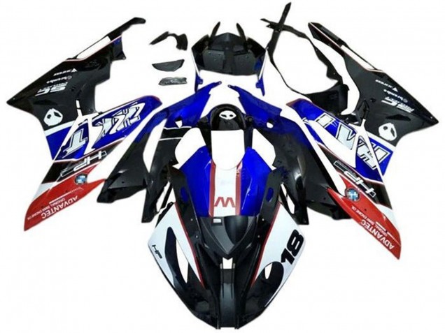 Acquista Carena Moto BMW S1000RR 2017-2018 - Bianco Blu Rosso Nero Opaco