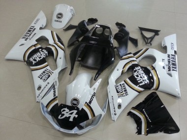 Acquista Carena Moto Yamaha YZF R6 1998-2002 - Bianco Nero Motul Lucky Strike 34