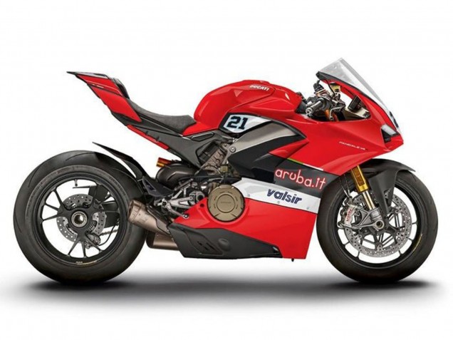 Acquista Carena Moto Ducati Panigale V4 V4S 2018-2019 - Rosso Nero Bianco Valsir