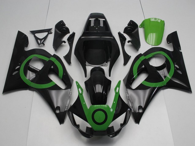 Acquista Carena Moto Yamaha YZF R6 1998-2002 - Nero Lucido Verde Circle