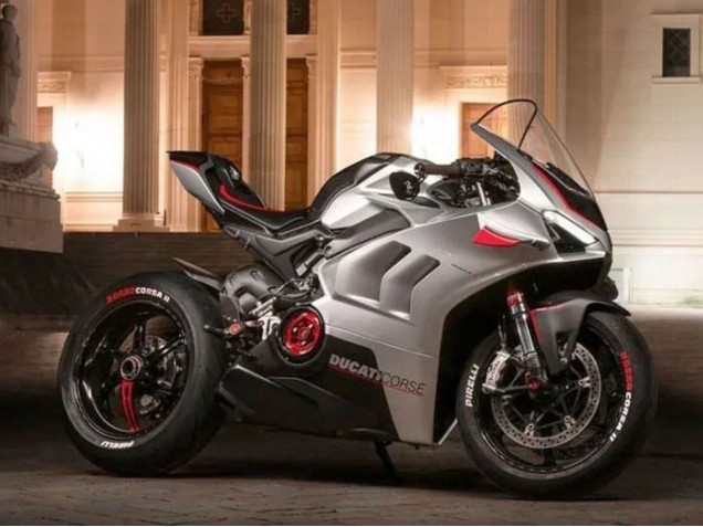 Acquista Carena Moto Ducati Panigale V4 V4S 2020-2021 - Argento Rosso Nero