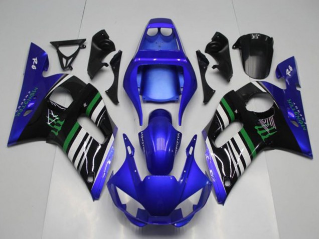 Acquista Carena Moto Yamaha YZF R6 1998-2002 - Blu Bianco Verde Nero Mostro