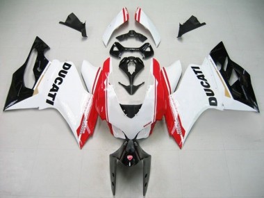 Acquista Carena Moto Ducati Panigale 1199 2011-2014 - Bianco Rosso Nero Lucido Banda
