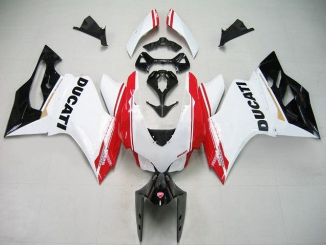 Acquista Carena Moto Ducati Panigale 1199 2011-2014 - Bianco Rosso Nero Lucido Banda