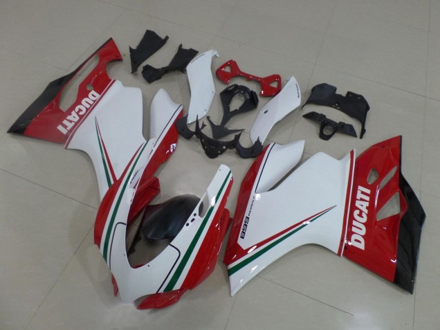 Acquista Carena Moto Ducati Panigale 899 2011-2014 - Bianco Rosso Verde Nero Lucido